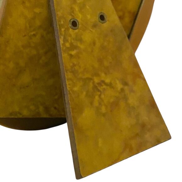 Vintage The Bucklers Inc 1980 Oval Yellow Floral Enamel Picture Frame - Picture 6 of 11